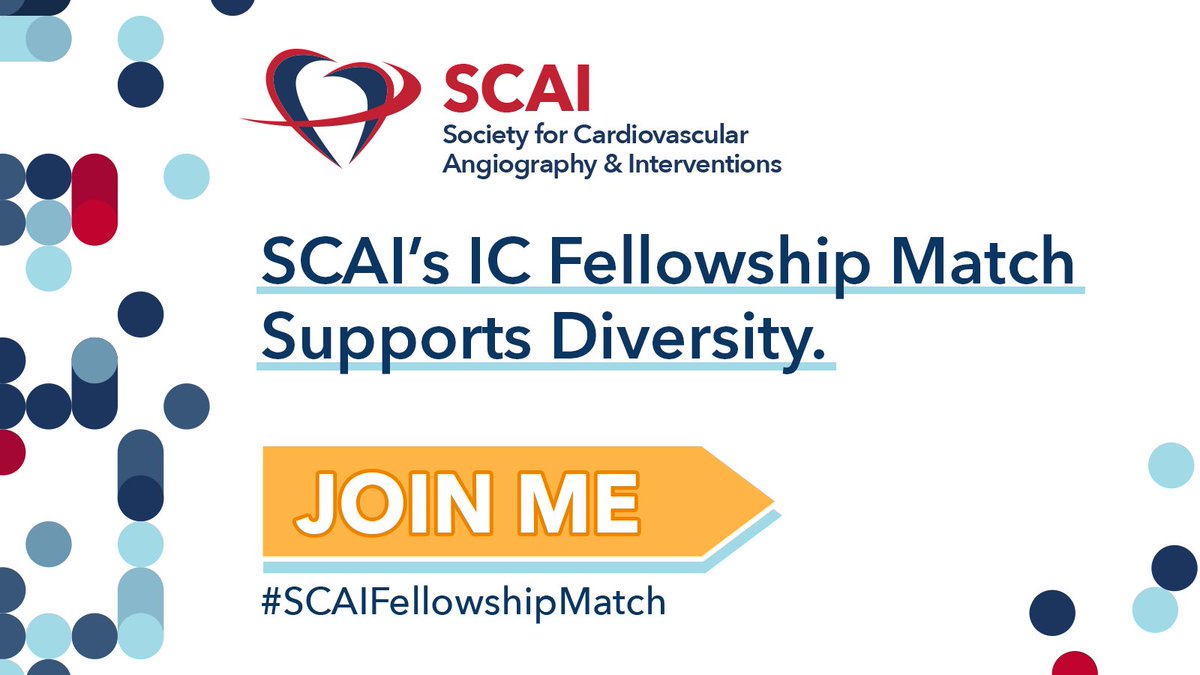 We can enhance #diversity for #InterventionalCardiology training by implementing a fellowship Match. Join SCAI as we lead the way for a 2025 IC Match ➡️ bit.ly/SCAIFellowship… #SCAIFellowshipMatch #DEI