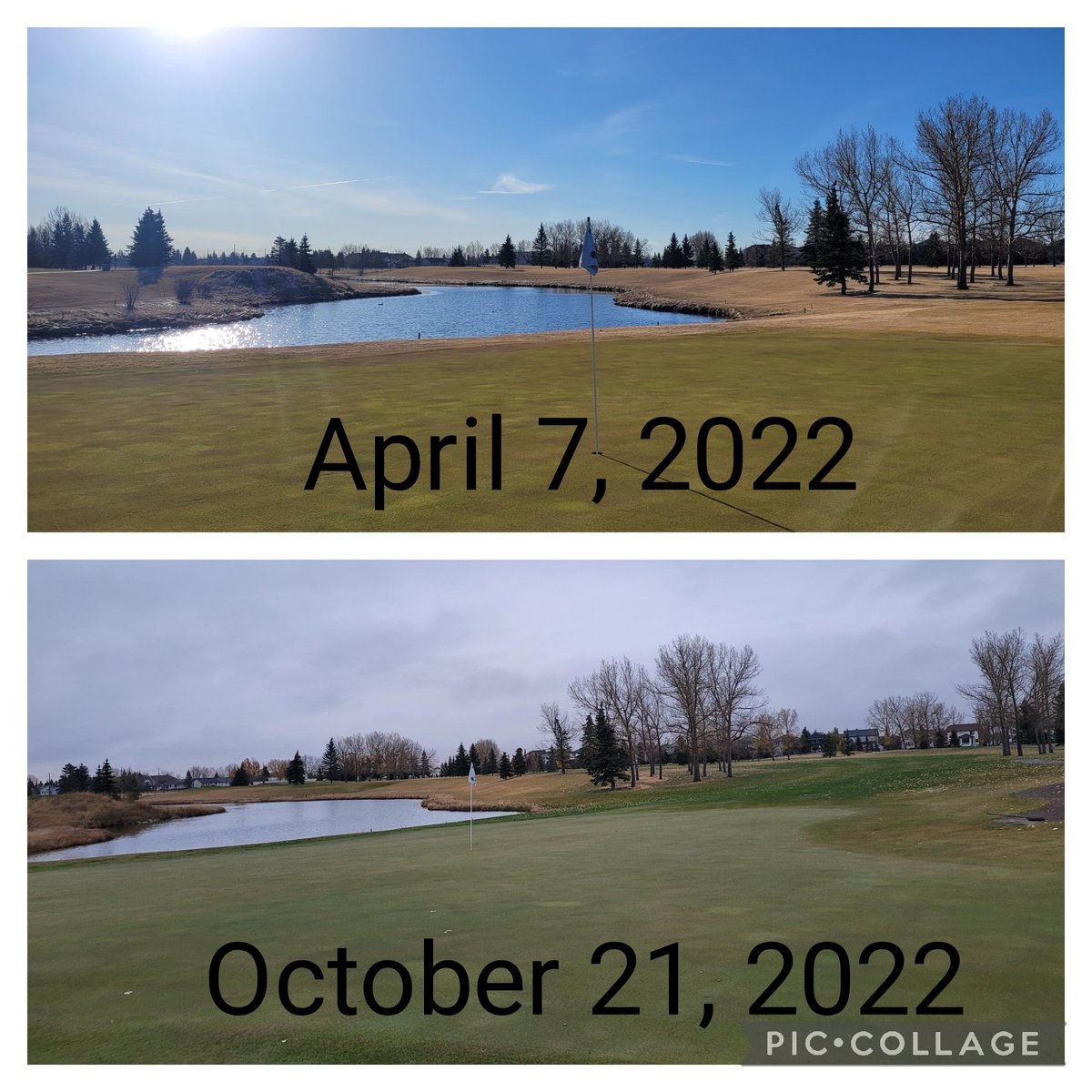 First day of golf vs the last day of golf for the 2022 season!