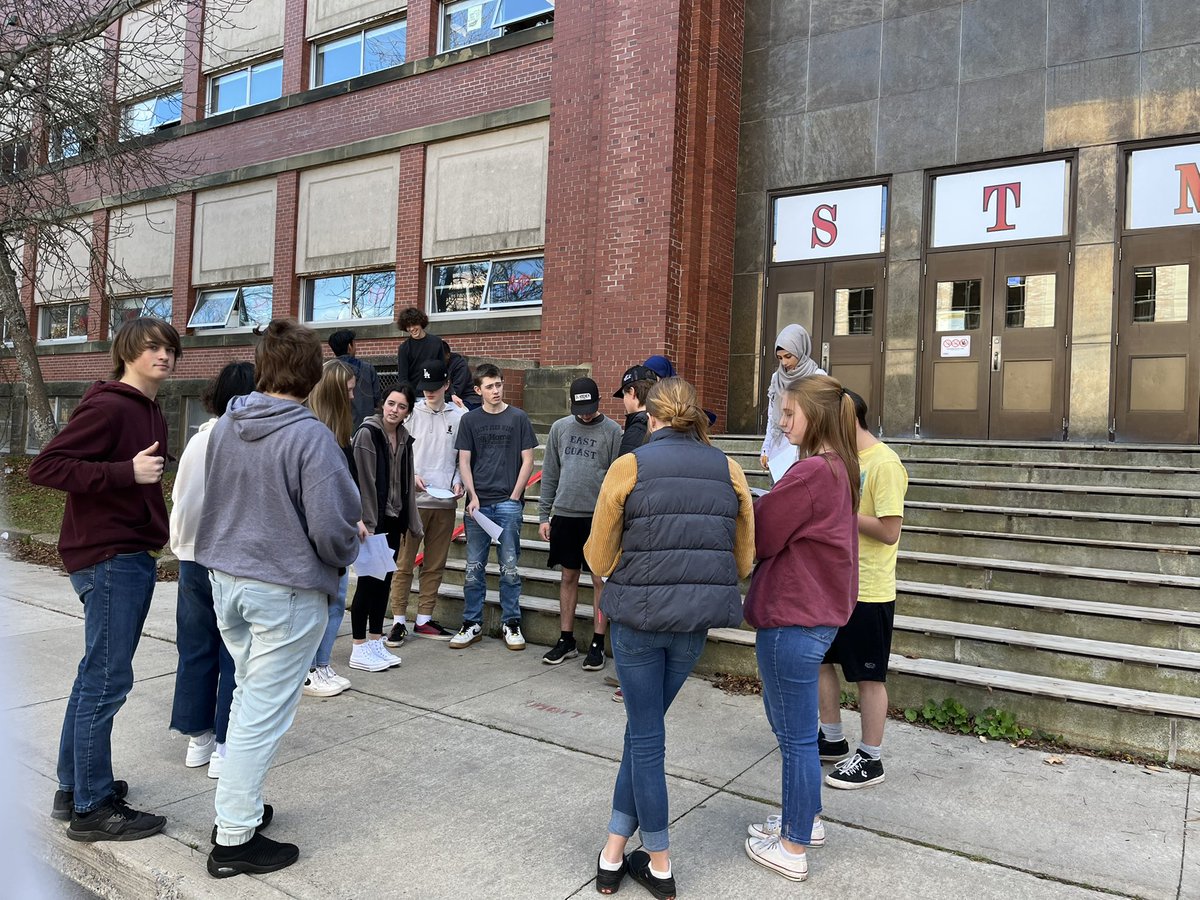 After being inspired by BLM NB activist Matt Martin, Civics 10 students go into the community working together to find more real world examples of advocacy and community engagement. #TMOSASDS #TakeMeOutside