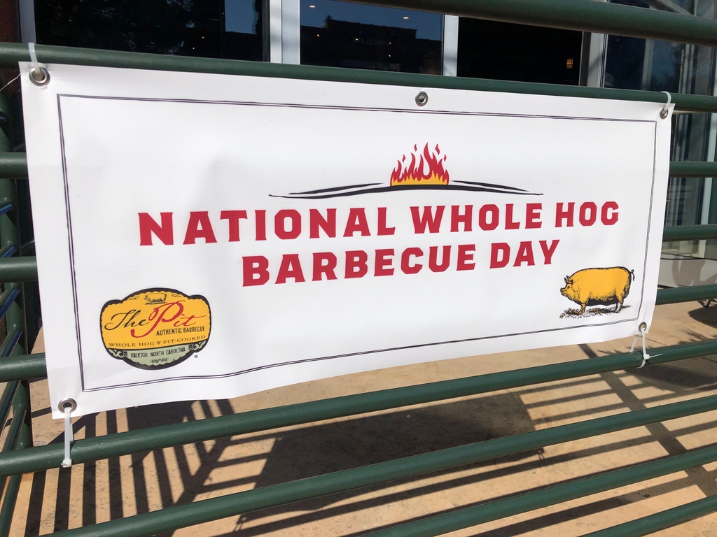 ICYMI, last weekend we celebrated the first official National Whole Hog Barbecue Day at The Pit! Thanks to everyone who came by and made it a party. Special thanks to @cityofraleighfd for taking some ‘cue off our hands 👨‍🚒