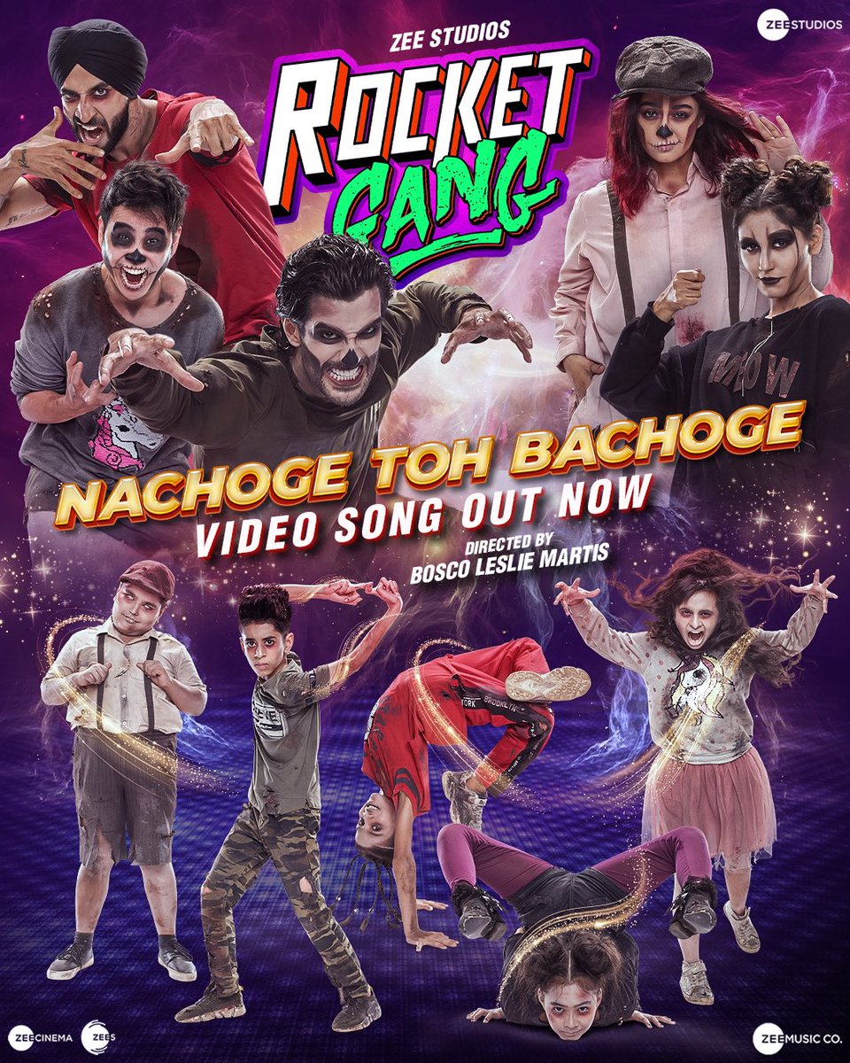 #RocketGang is here to spook you all Song out now; tune in. bit.ly/NachogeTohBach… @ItsAmitTrivedi @TStalks #AnandBhaskar @sharvi_yadav @RajivSundaresan @itsarunhk @JasvinderBath @raviivar @suresh_mukund @ZeeMusicCompany @ZeeStudios_