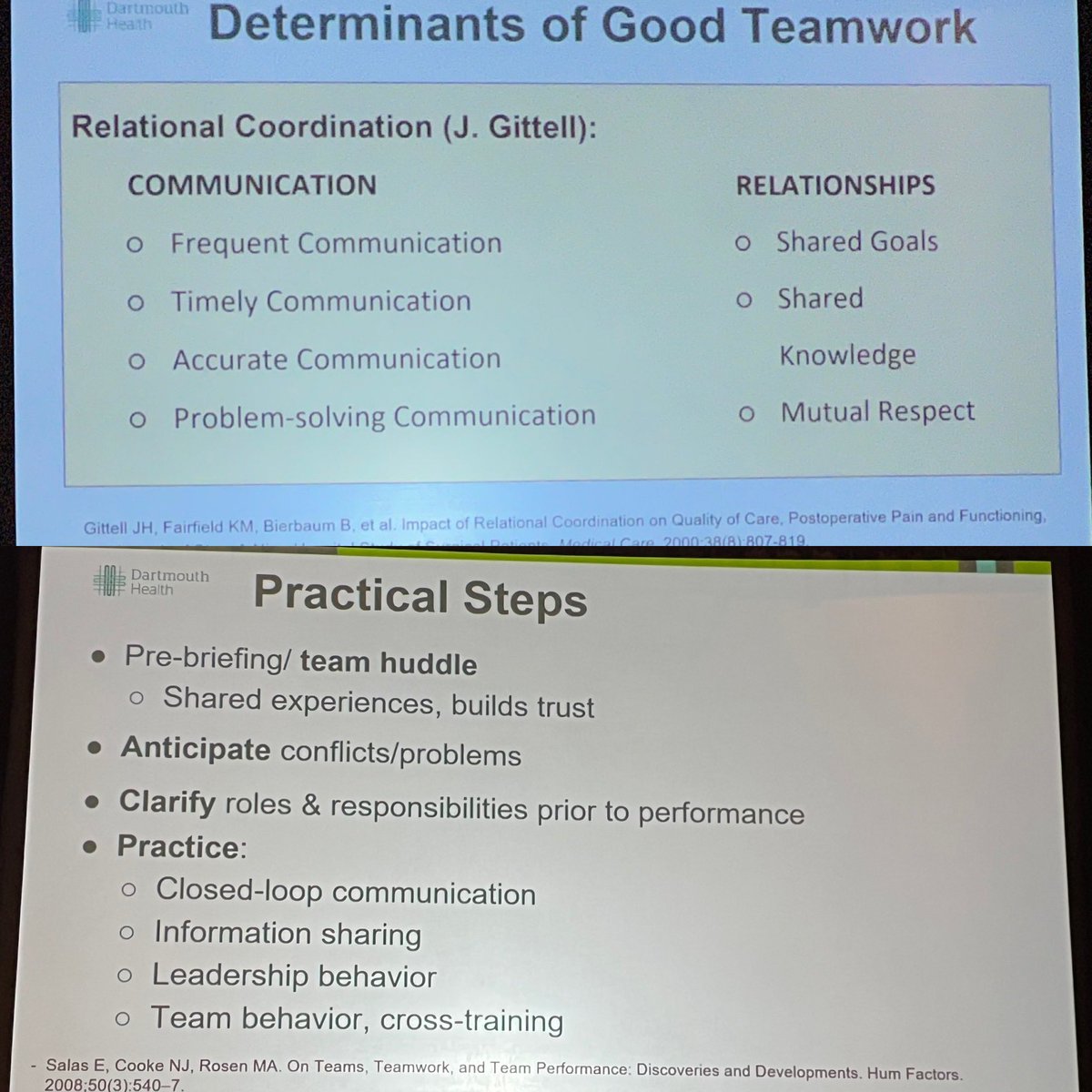 Incredibly important #SPANOLA2022 talk on teamwork by @SchroeckHedi from @DartmouthAnesth. HOW we do things is just as important as WHAT we do in @PediAnesthesia. Makes me miss Hanover as a very proud @dartmouthalumni!! #ANES2022