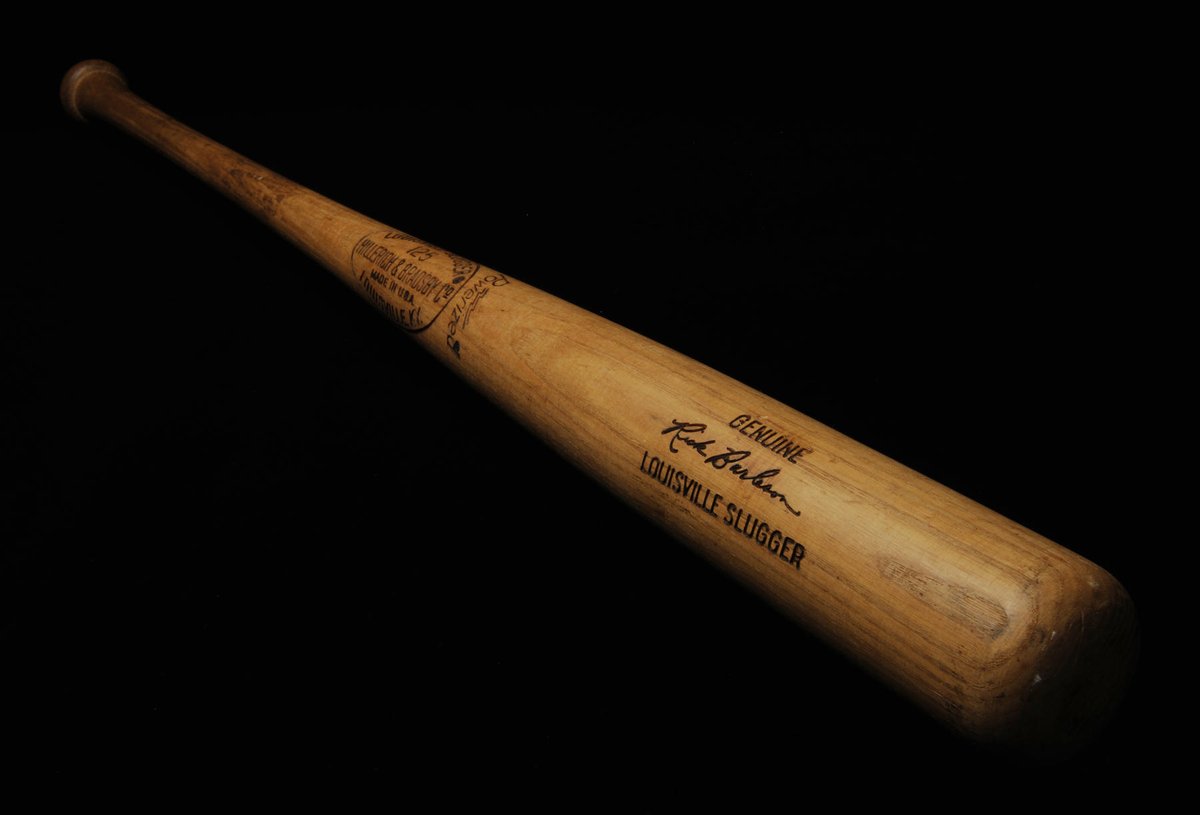 In a game that started #OTD in 1975, Carlton Fisk’s 12th inning walk-off home run gave the @RedSox a 7-6 win in Game 6 of the World Series. The bat he used to hit the homer was borrowed from teammate Rick Burleson and is preserved at the Museum. 📷 Milo Stewart Jr.