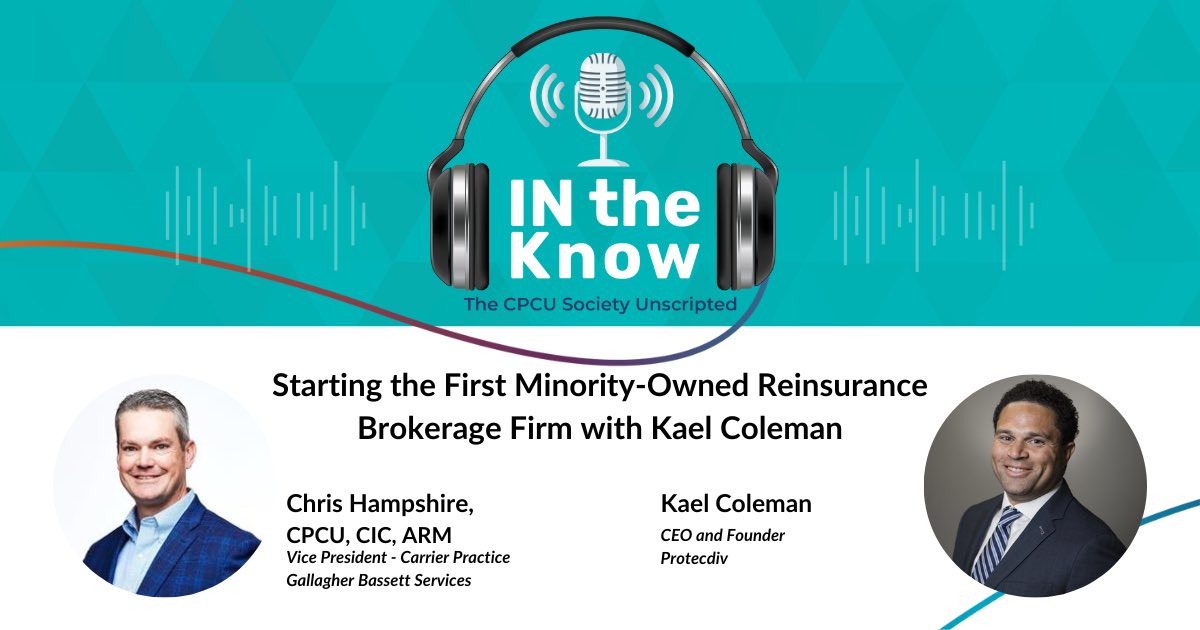 protecdiv's tweet image. Kael Coleman, CEO and Founder of Protecdiv, spoke with @cpcusociety.
Kael reflected on his own experiences from his #insurance career and highlighted how increasing supplier #diversity can support momentous change in non-diverse markets.
Podcast: bit.ly/PrCPCU
