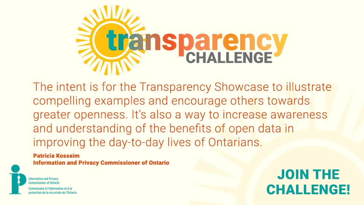 IPCinfoprivacy's tweet photo. Thanks to the @CBA_News Bar Association for the opportunity to highlight the #IPCTransparencyChallenge at the CBA Access to Information and Privacy Law Online Symposium, which kicks off today! https://t.co/hWqZEt0kX4
Join the Transparency Challenge: https://t.co/eiO8ORw5mA https://t.co/l6nuKurfQy