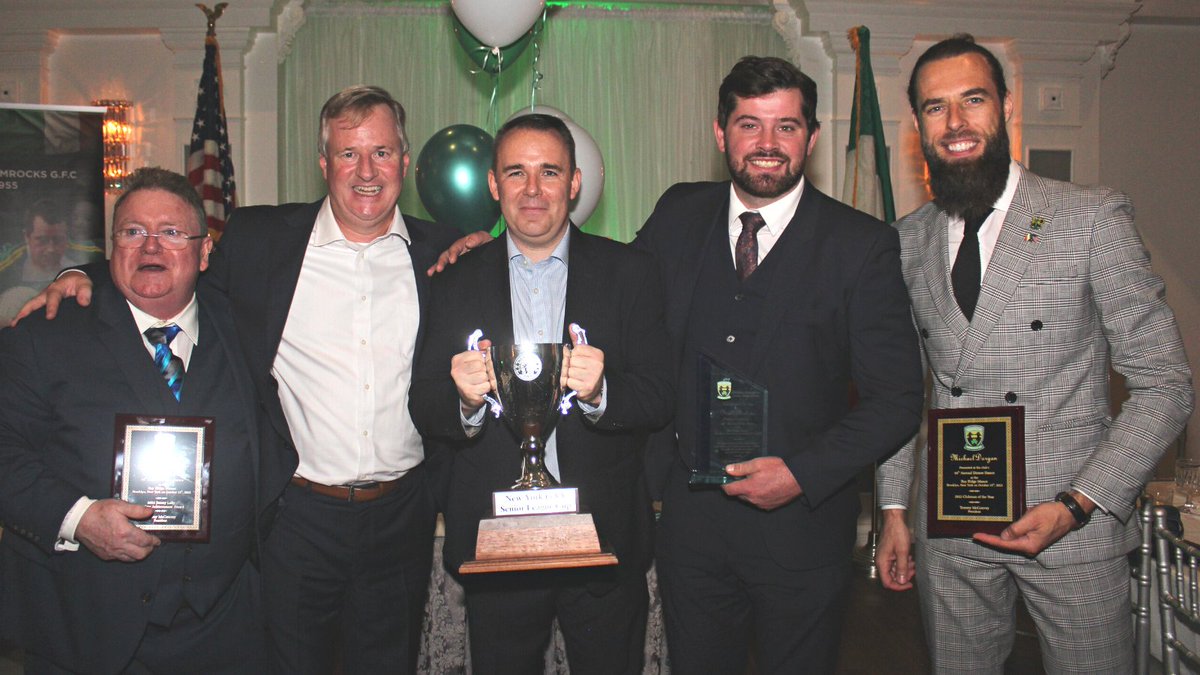 Absolutely honored to have been awarded "Club Person of the Year" for <a href="/BklynShamrocks/">Brooklyn Shamrocks</a> - my 1st season with the club 🇮🇪🇺🇸 

A terrific club with outstanding members☘️☘️

I'd be lost without the #GAA here in #NYC 🗽

A great night had by all!

#brooklynshamrocks #uptherocks #nygaa