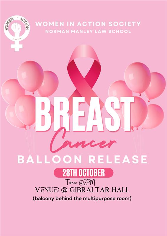 Join the _NMLS Women in Action_ as we continue our journey through Breast Cancer Awareness Month💞‼️ 

On the *28th of October 2022* we will host our grand *BALLOON RELEASE*🎈🎈‼️
at the *Gibraltar Hall location @ 2pm*‼️ 

#womeninaction 
#breastcancerawareness