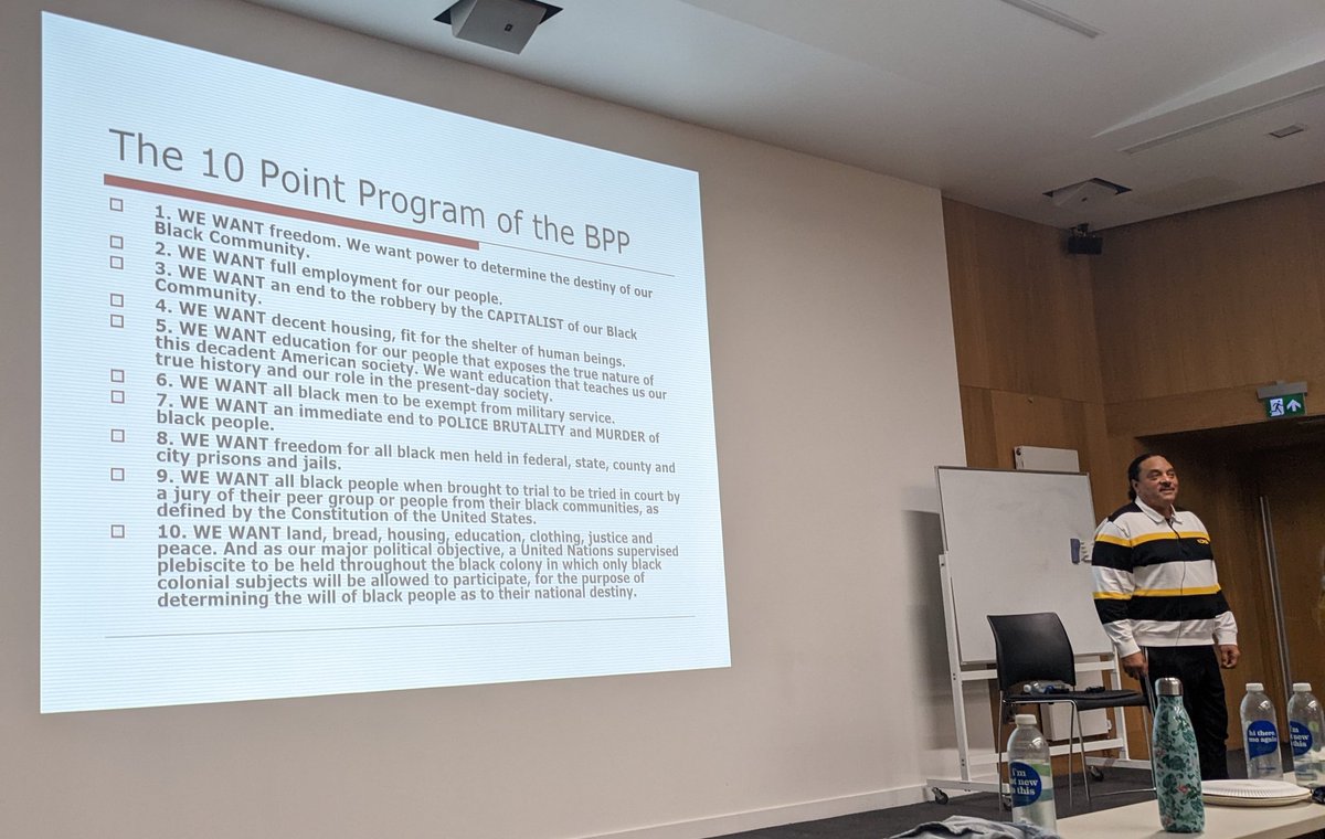 'Doesn't the 10 point platform of the Black Panther Party sound like something we need today?' Elmer Dixon #BlackStudiesBCU