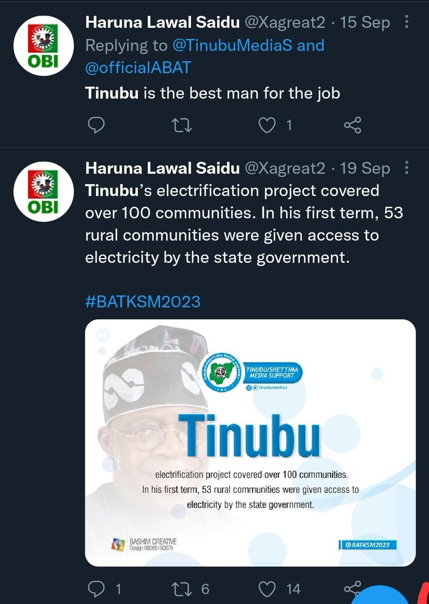 novieverest's tweet photo. BREAKING NEWS BREAKING NEWS ~

Supporters of Amoda changed their DPs to that of the Labour party and are claiming to be former OBIdients just to hype a TERRIBLE manifesto.

Check the dates of these tweets. https://t.co/Mxt6SKU9KE