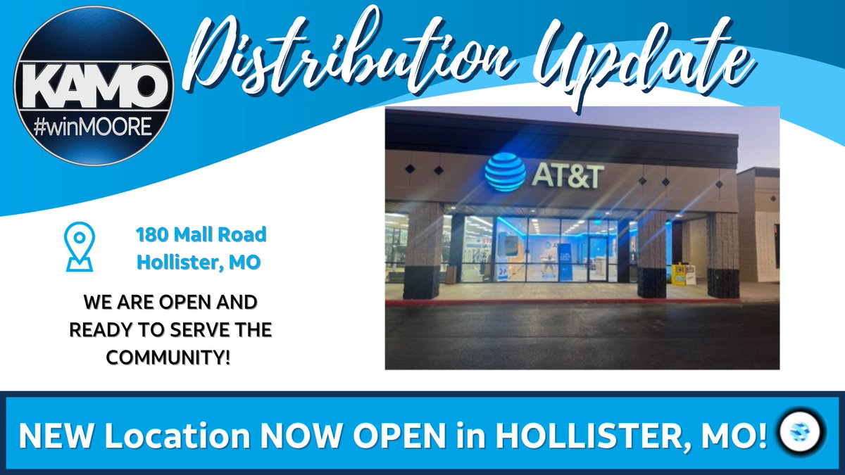 KAMO IS GROWING! Welcome to our newest location in Hollister, MO. 

The team is here and excited to serve the community!

#winMOORE #growMOORE #PaintItBlue2022

<a href="/AlyssaMoore_12/">Alyssa Moore</a> <a href="/Woody0709/">Chris Woodard</a> <a href="/theJoshRHarris/">Josh Harris</a> <a href="/lucchesi3/">Mike Lucchesi</a> @KAMOexperience