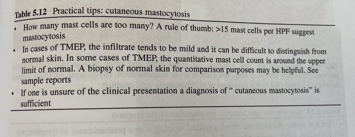 VHNguyenMD's tweet photo. Very interesting discussion on TMEP. Normal skin may have up to 10-20 masts/HPF (could be more accurate per mm2). #DermPath #NormalHistology
Pictures are from:
1. @redsnapperpath ISBN: 978-3-319-41897-1
2. @SGottesmanMD PMID: 19719830
3. Weedon 2017 @grenierkarlMD @Abdulmalik_qs https://t.co/pD86jyVQkM