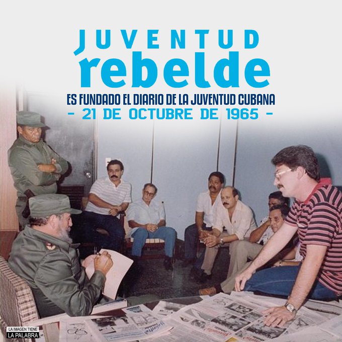 EjrcitoOrienta1's tweet photo. Desde 1965 es el diario de la juventud cubana, heredero de las más genuinas tradiciones de nuestra #Patria  y expositor de acciones protagonizadas por jóvenes del estirpe de ¨Julio Antonio Mella¨. #MejorSinBloqueo https://t.co/7bhZcyax5N
