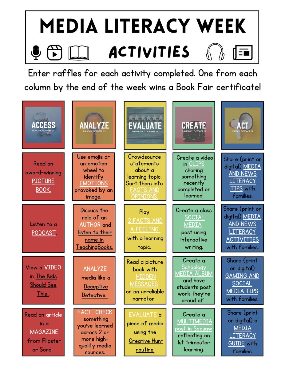 Paxton Keeley is participating in US Media Literacy Week next week! We've got a wide range of activities taking place in our classrooms. Can't wait to share how our teachers are promoting each component of media literacy throughout the week! #MediaLitWk
