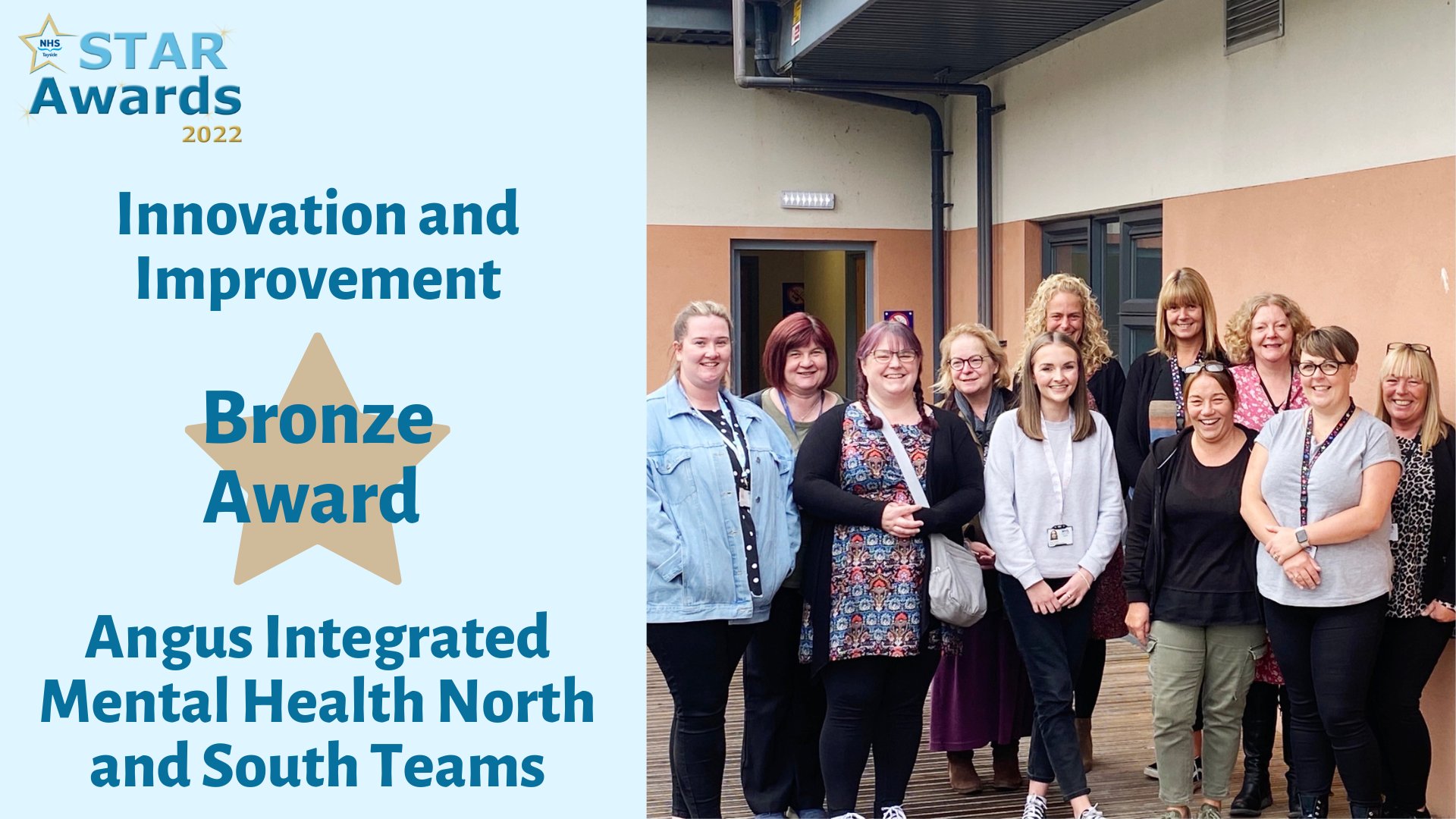 NHS Tayside on Twitter "Angus Integrated Mental Health north and south team pick up the bronze