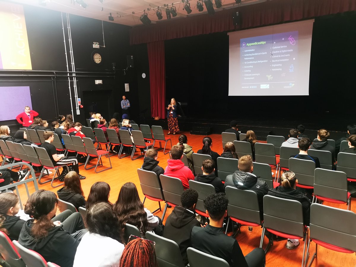 An excellent assembly from <a href="/jgower_schools/">Joanne Tanner</a> this morning. Our Year 11s <a href="/willowshigh/">WillowsHighCardiff</a> left very excited about the array of opportunities available <a href="/CAVC/">Cardiff and Vale College | Coleg Caerdydd a’r Fro</a> Diolch and we'll see you at your Open Evenings soon #Achieve #Believe #TheWillowsWay