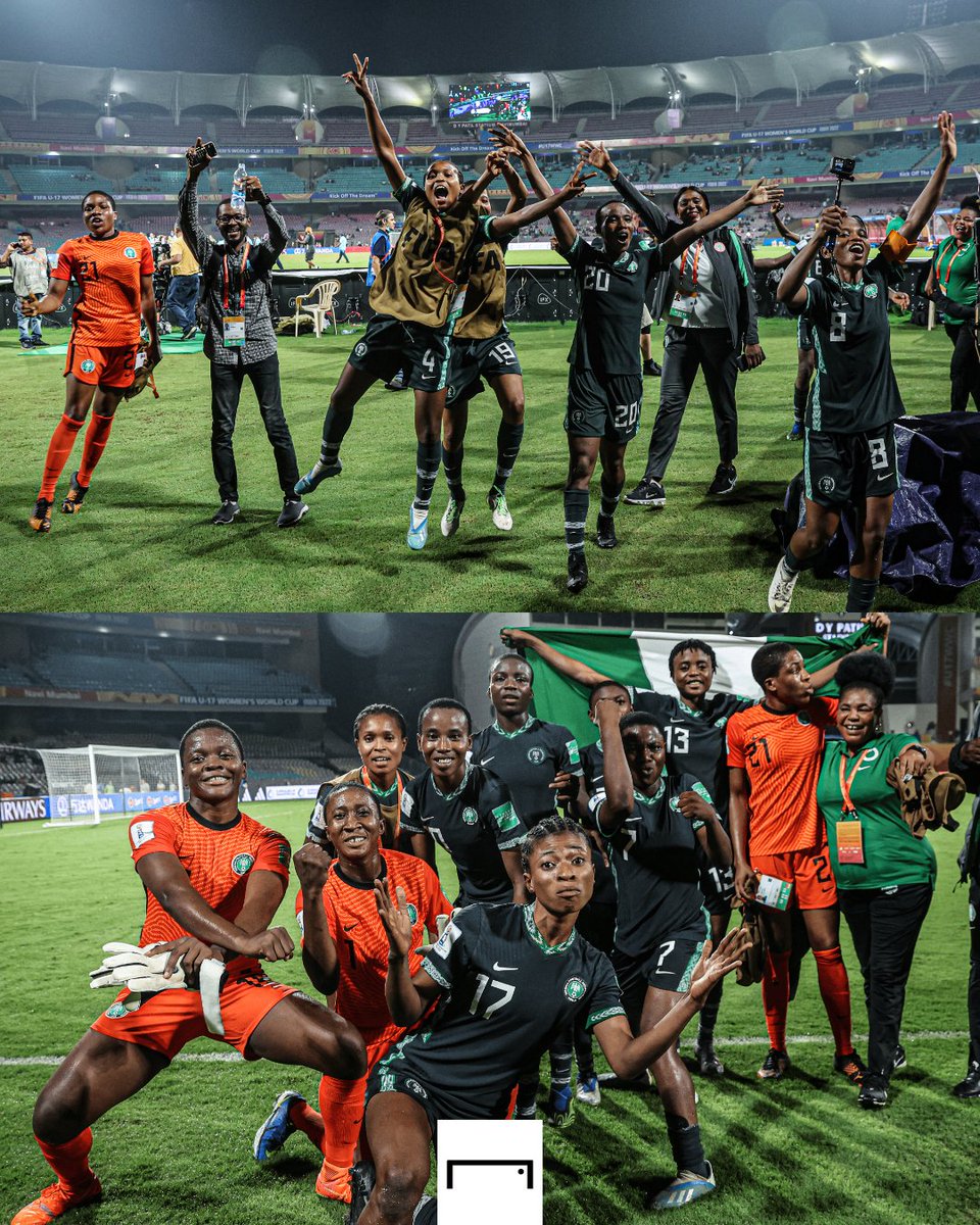 goal's tweet image. Nigeria advance to the semi-finals of the Under-17’s Women’s World Cup after beating the United States in a penalty shoot-out 🇳🇬