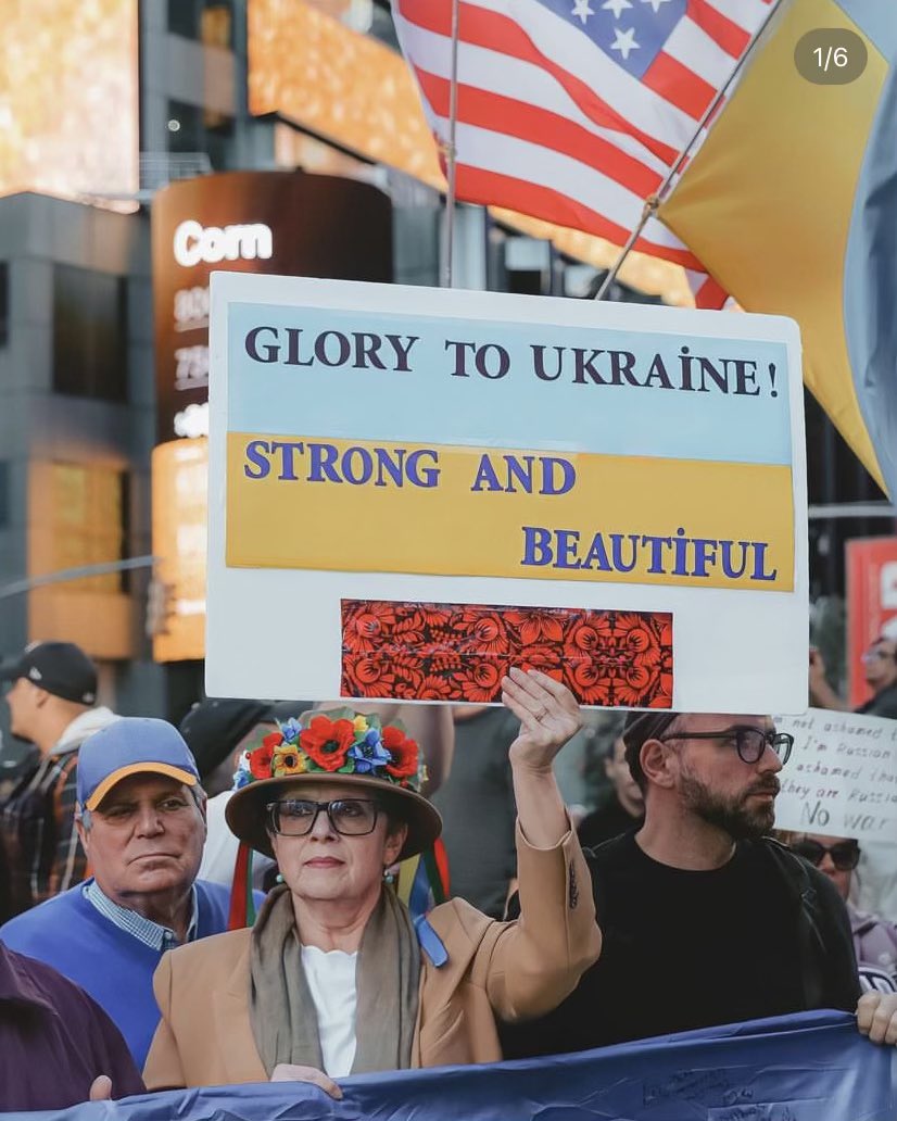 My parents continue their protests. Every time I feel we are far away and see these pictures - it feels like we are holding hands. And standing together like so many families that are apart now. #GloryToUkraine