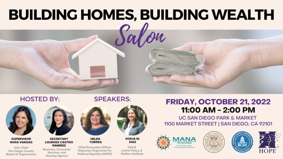 WATCH NOW 🍿! @UCLAlatino's @SonjaFrancine is a speaking in a live-streamed discussion w/ Latina leaders on building opportunities for homeownership & wealth-building. Thank you to @SupNoraVargas @LCastroRamirez @HOPELatinas @MANAdeSanDiego! 👇👇 facebook.com/SupNoraVargas