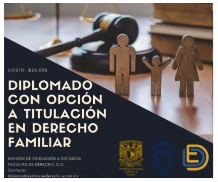 Obtén tu #titulación mediante el #Diplomado de Derecho Familiar totalmente en línea, recuerda que es abierto al público en general. 📍bit.ly/2JCPyhc 📲 bit.ly/3EOIMRl