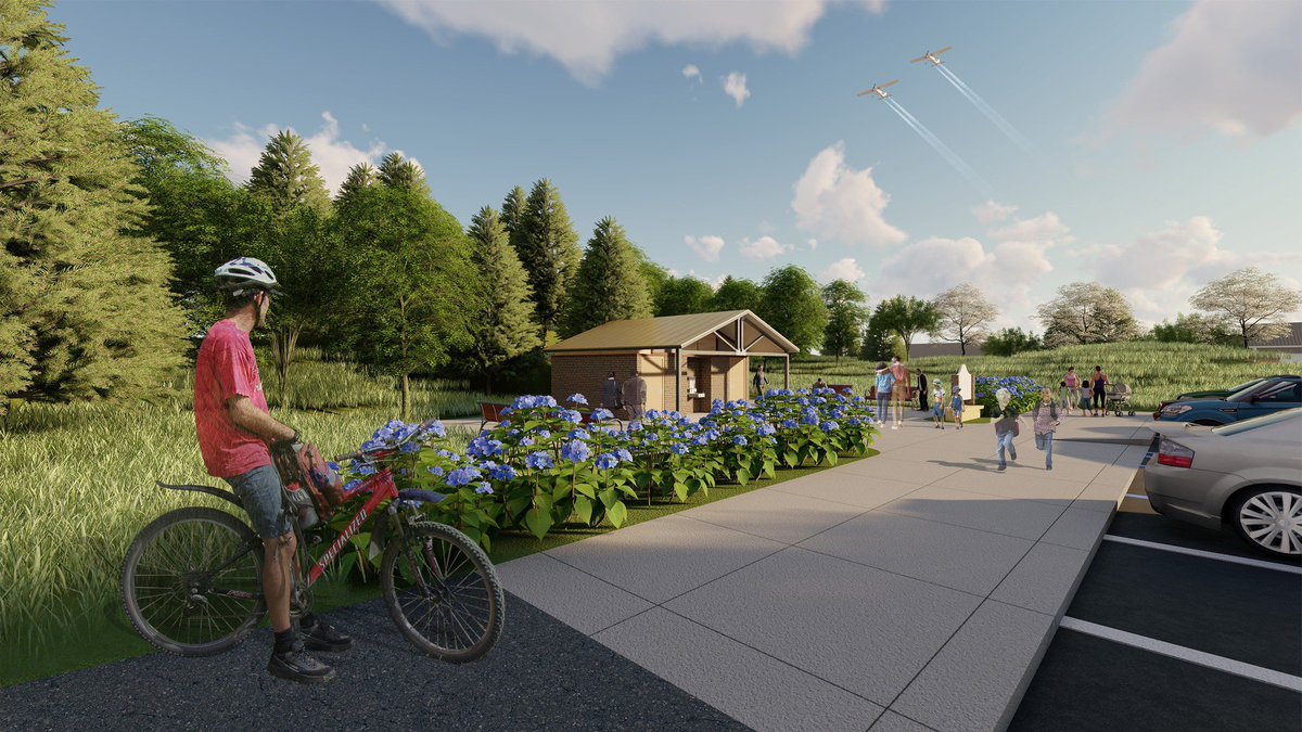 ZionsvilleIN's tweet photo. Crews are moving dirt for the future Zionsville Road Trailhead! Once complete next year, the Zionsville Road Trailhead will feature parking for the Big-4 Rail Trail and Overley-Worman Park plus year-round restrooms. https://t.co/3nmrjLYYvZ