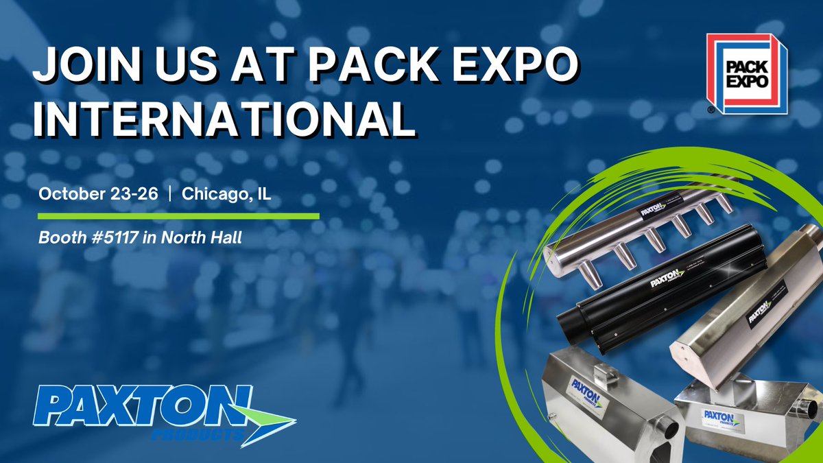 ‼️ 2 DAYS UNTIL PACK EXPO INTERNATIONAL ‼️

Read our latest blog post to learn more about the show and how Paxton Products will be involved! @packexposhow 

Link to Blog: lnkd.in/gHHSRBCF

#paxtonproducts #packexpointernational #airknife #centrifugalblower #airblower #tbt
