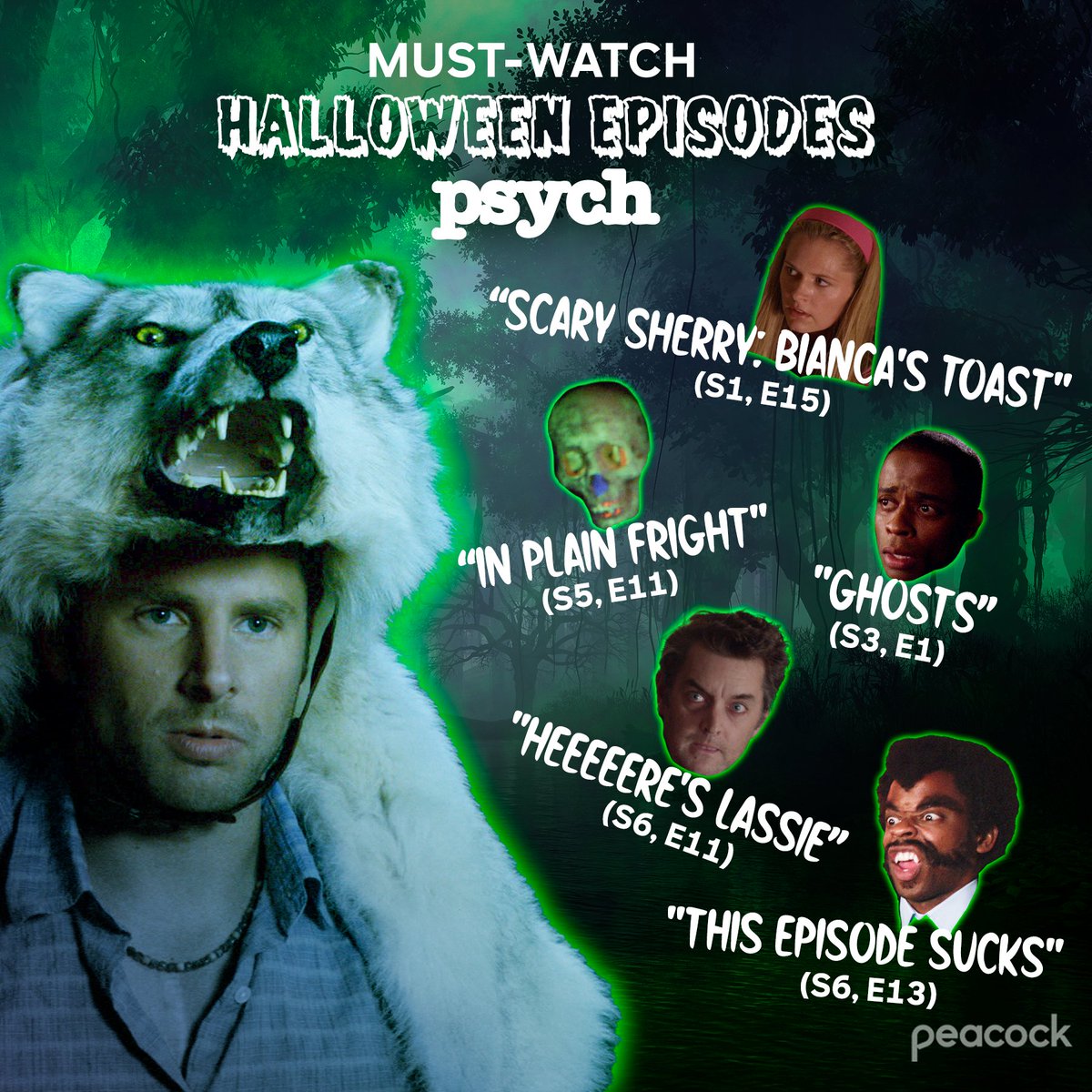 PsychPeacock's tweet photo. Come on, son! It's time to get the Psych-O-Ween celebrations started 🎃 https://t.co/cannNYDFcz