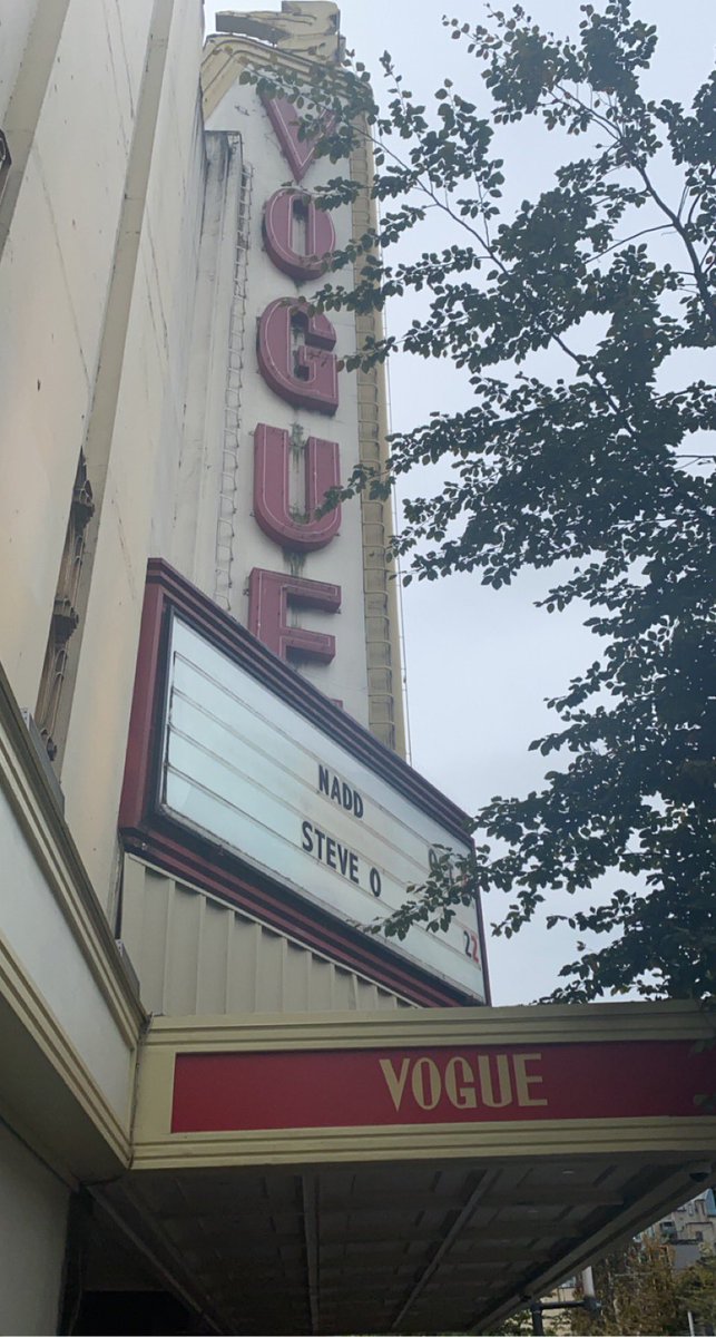 So excited to see my favourite podcast “NADD” live at the Vogue theatre tonight 😂 <a href="/NADDPod/">Not Another D&D Podcast</a> <a href="/chmurph/">Brian Murphy</a> <a href="/caldy/">Caldwell Tanner</a> <a href="/eaxford/">emily axford</a> @JakeHurwitz