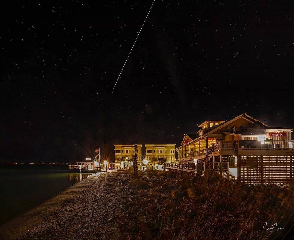 ISS flies over Frying Pan #iss #southportnc #brunswickcountync #twilight #rsa_night #fryingpansouthport #americanfishcompany #sky_brilliance #rsa_night instagr.am/p/Cj_F-_9vRBS/