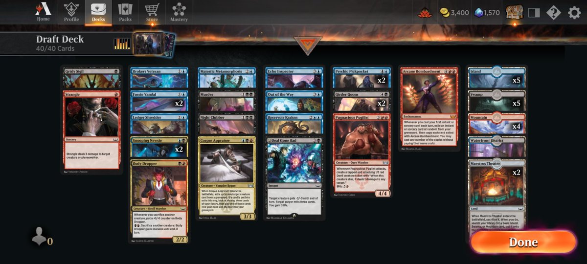 t3dy's tweet photo. Got one more trophy in just under the wire with a bucket list item that I never thought I'd pull off in #NewCapenna (Planeshifted or otherwise): going off with Arcane Bombardment. Thanks @lsv for the inspiration @fireshoes @limiteddecks @LetsLimited @skgilroy @TaJoordan @IckyMTG https://t.co/2x9GGh7TTf