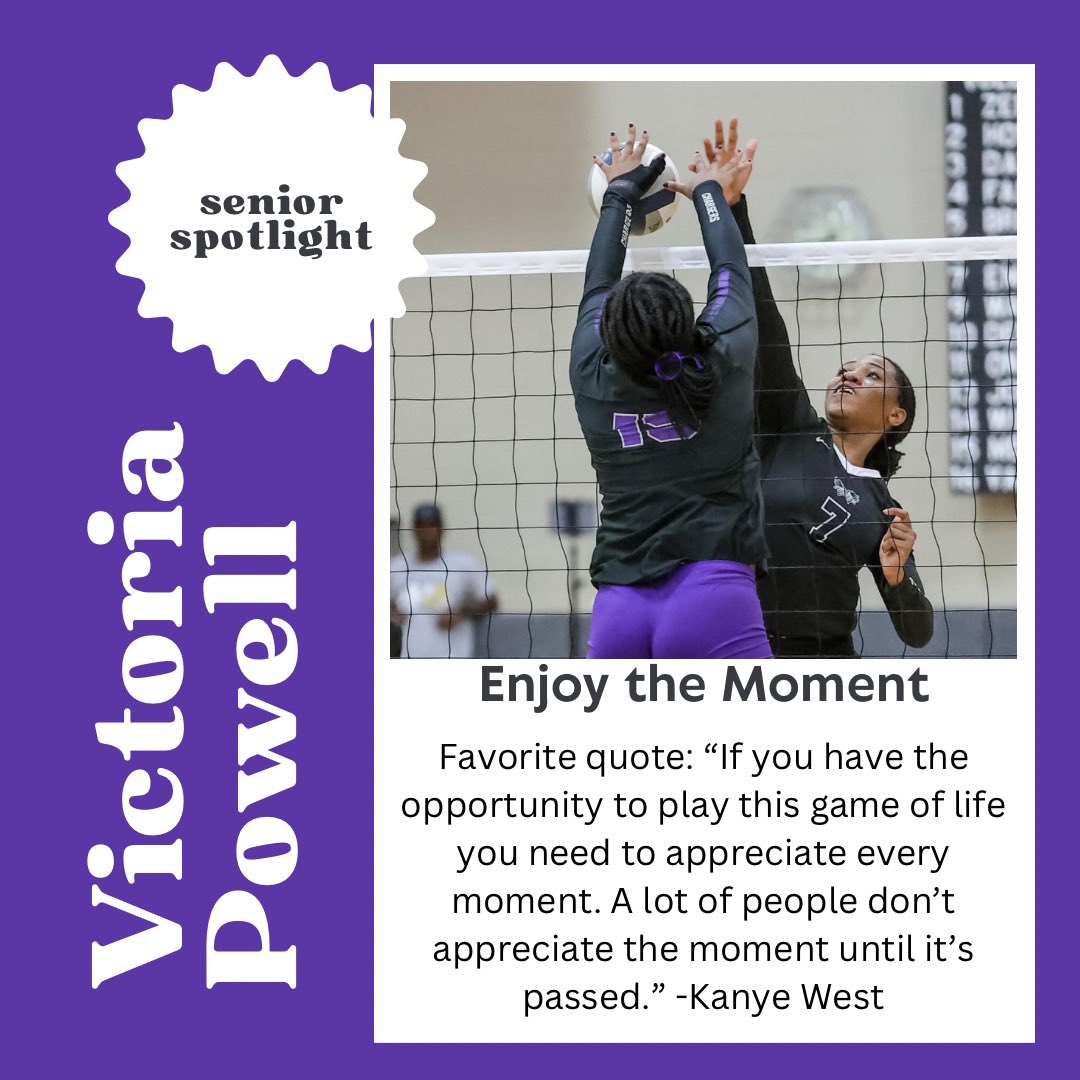 Up next in our senior spotlight is #15 Victoria Powell! Victoria is a starting middle blocker and her favorite Fulshear volleyball memory is being a part of the 2019 state championship team as a freshman!