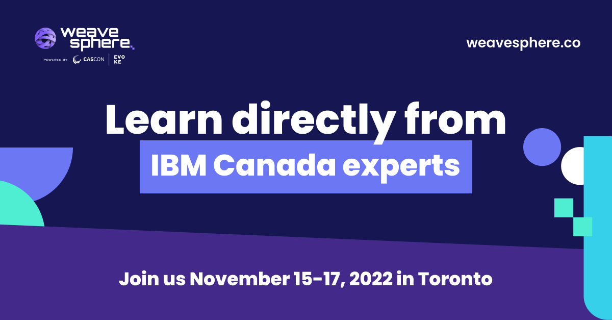 WeaveSphere's tweet image. Students can benefit a great deal from participating in #WeaveSphere Education Day.

They&apos;ll be able to network, understand Design Thinking concepts from #IBMCanada experts, and earn the IBM MyLearning micro-credential as a bonus.

Learn more ➡️ ow.ly/otrl50LhaEG