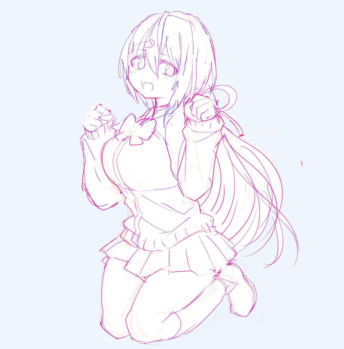 椎名唯華 「 」|やきそばおおもりのイラスト