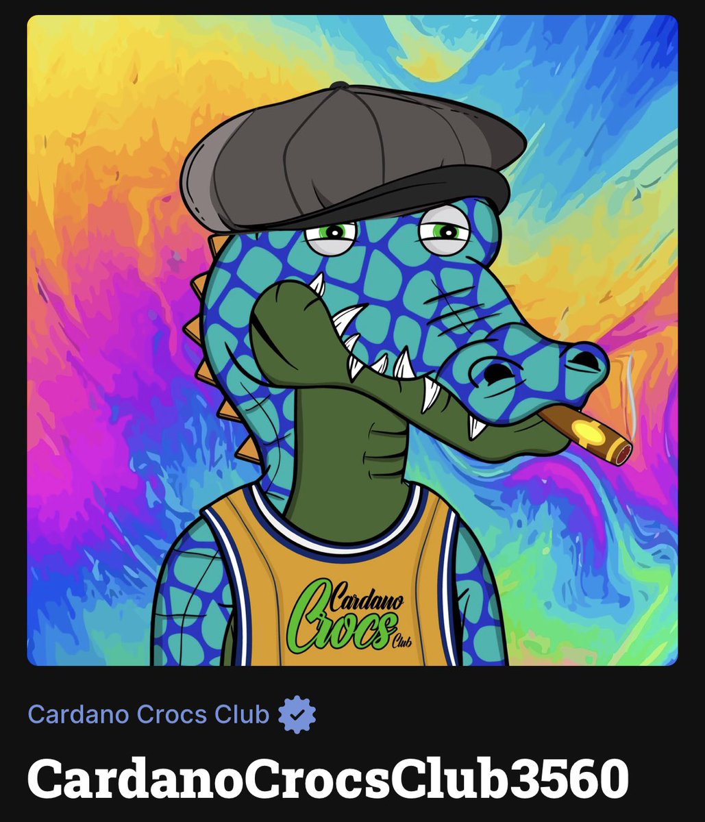 rlkendrick's tweet photo. Just joined the @CardanoCrocClub C4Poker is gonna be a game changer 

While the bears roam the market the builders can build 
Web3 is looking so bright https://t.co/wgOAxgEkr2