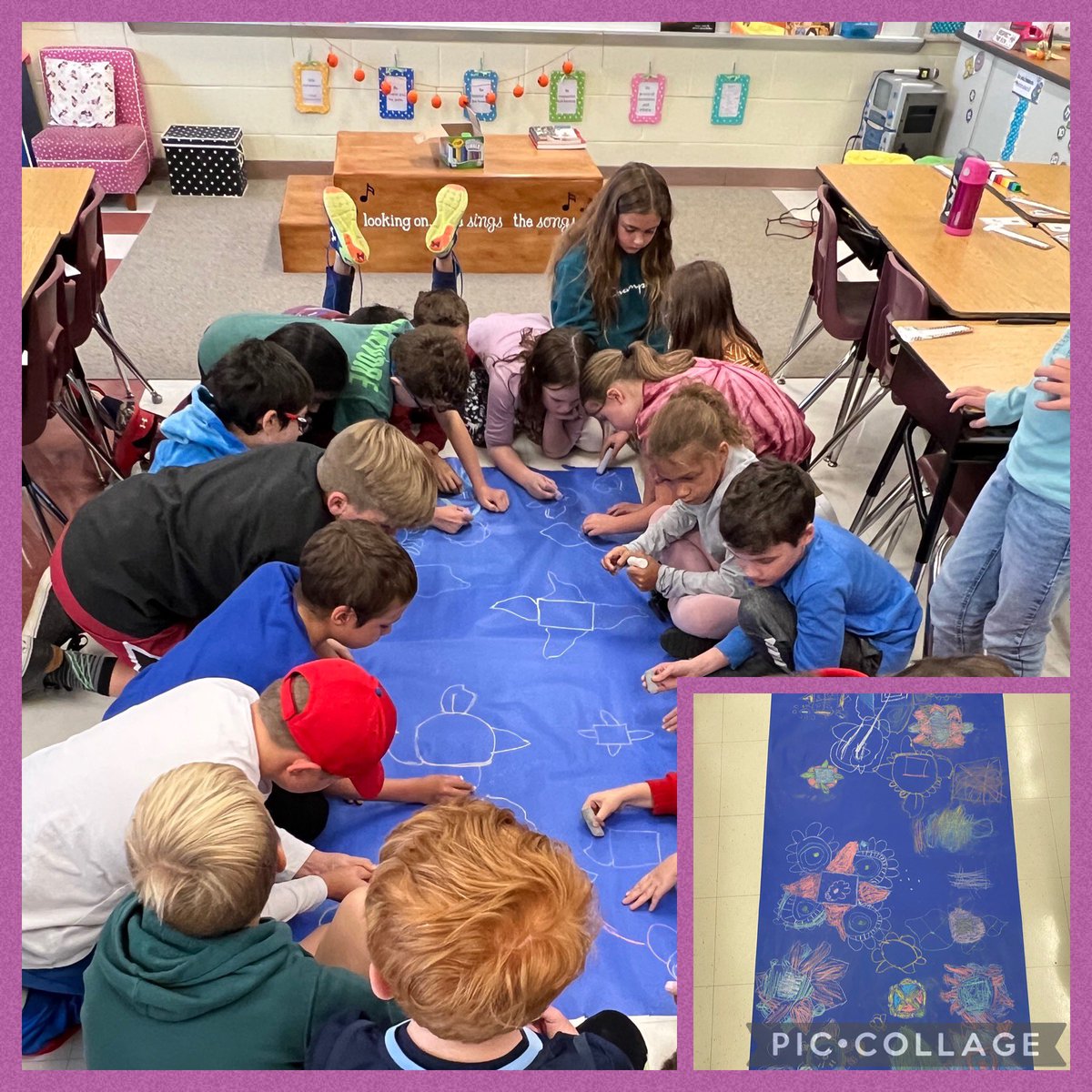 Celebrating Diwali by creating a class rangoli #jaguarmax