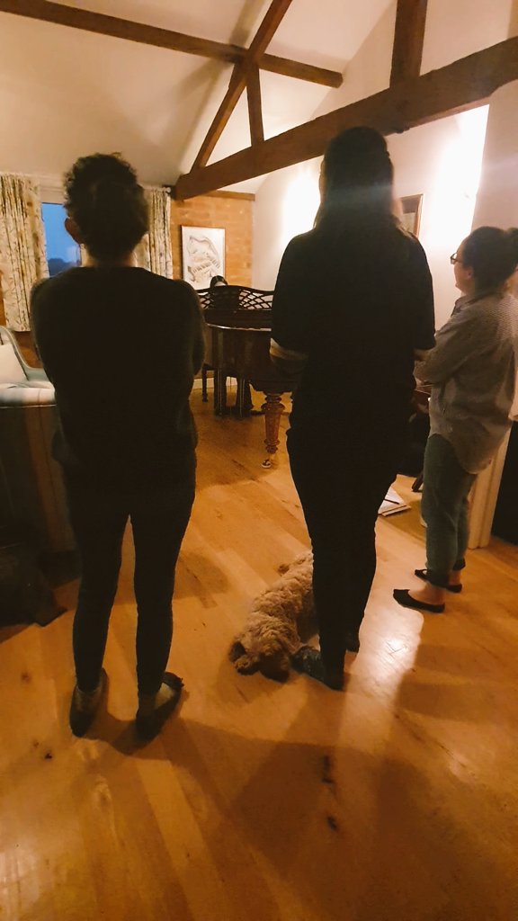 LeadingLadiesUK's tweet photo. Lovely to be back together making music again! Featuring Barney the doggo https://t.co/Y5APMRNwO7