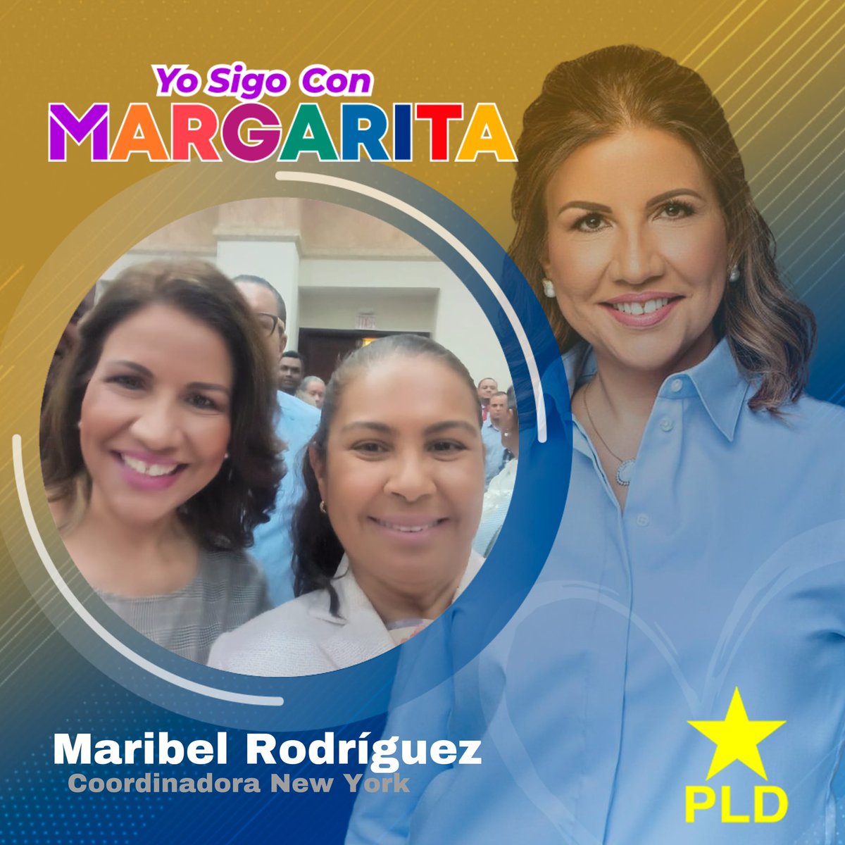 #YoSigoConMargarita 🌼 Maribel Rodríguez, Coordinadora New York. 

#PLD #SEdeMargarita