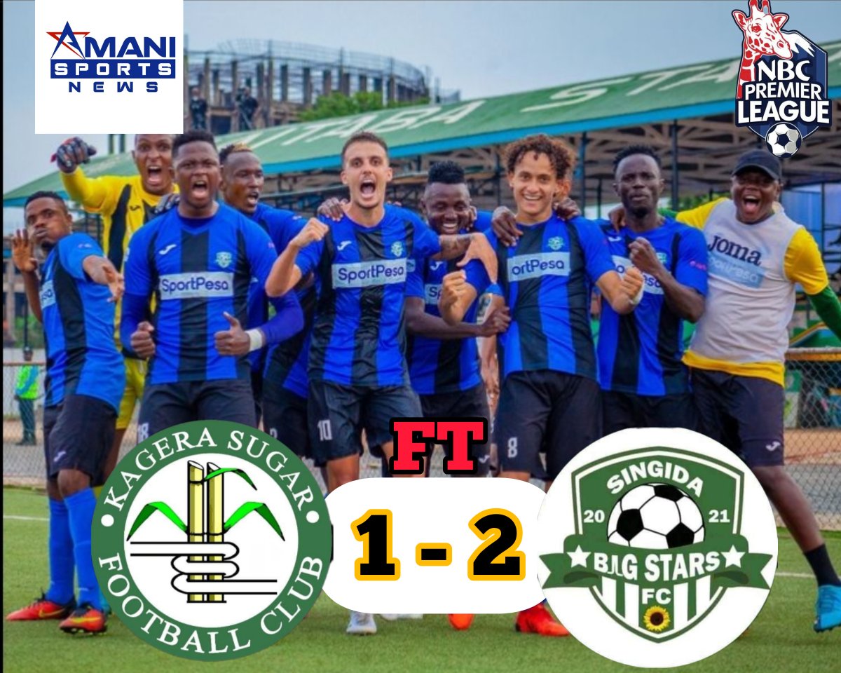 AmaniBruce's tweet photo. #KageraSugar wamesalia katika nafasi ya 12 baada ya kukubali kipigo cha mabao 2-1 kutoka kwa #Singidabigstars kwenye uwanja wa #Kaitaba. Singida imepanda hadi nafasi ya 7 wakiwa na alama 11 baada ya kucheza michezo 7 mpaka sasa. #patashika https://t.co/CASAIdaqWI