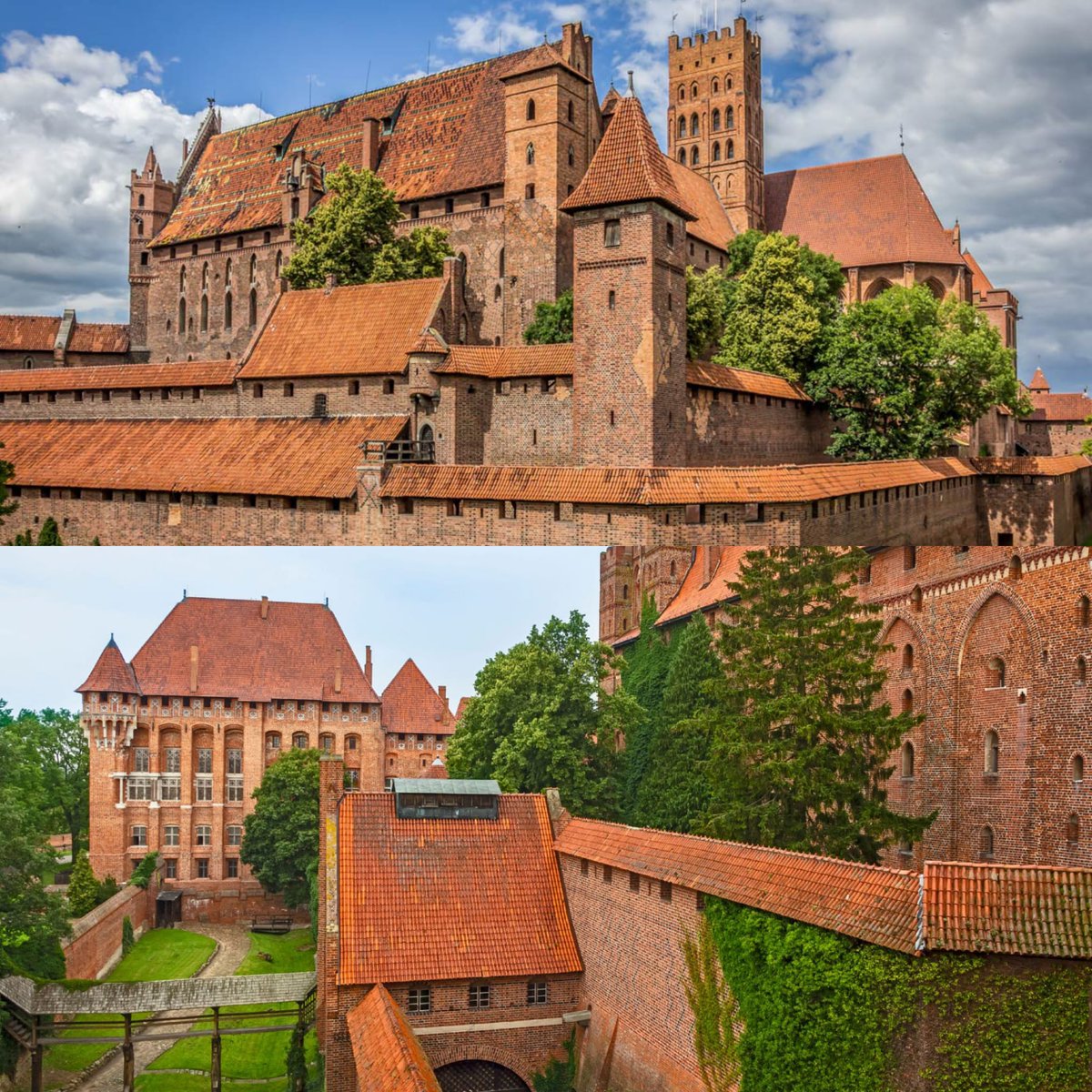 The Malbork castle #Poland is the mightiest fortress of medieval Europe. Its construction begun in the 13th century. But major transformation begun in early 14th century, when the Grand Master Siegfried von Feuchtwangen moved his office to Malbork. #architecture @EwaWisniewska78