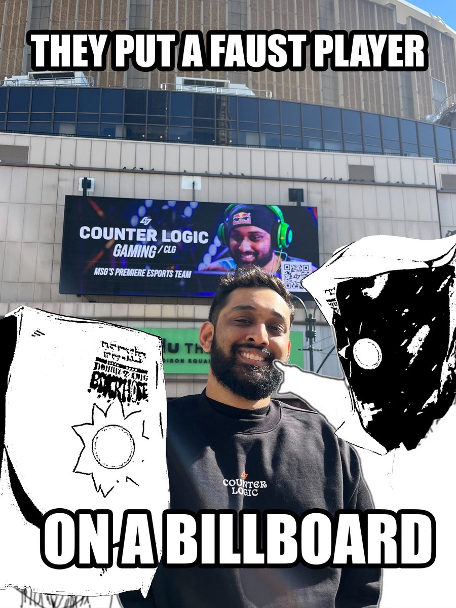 YOOO THEY PUT @APOLOGYMAN ON A BILLBOARD AT @THEGARDEN LET'S GOOOO