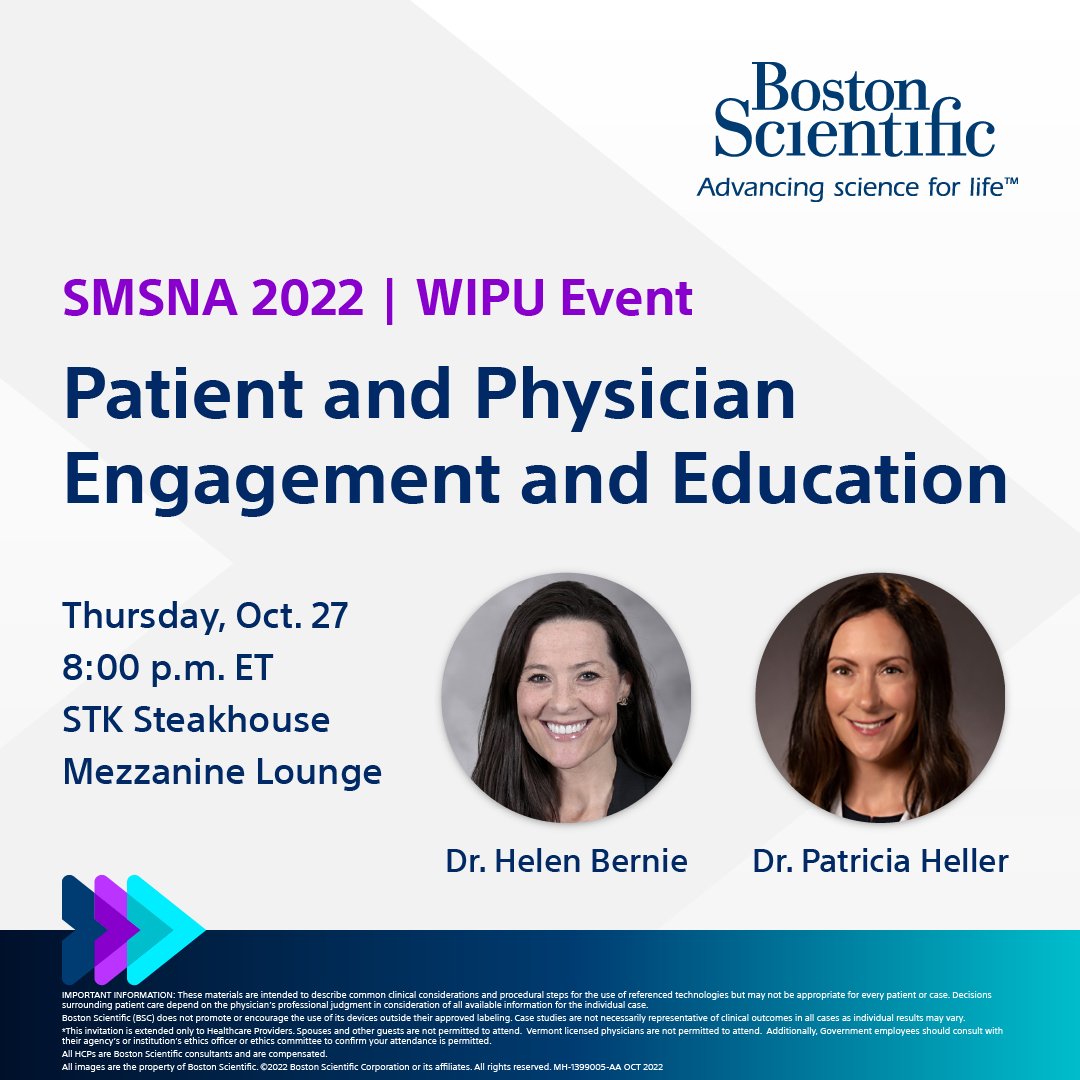 Excited for our #SexMed22 #WIPU event! Join us, @drhelenbernie , @DrP_Urology and your peers to connect and discuss education, engagement, and more. #WomenInSexMed #WomenInUrology #SMSNA22