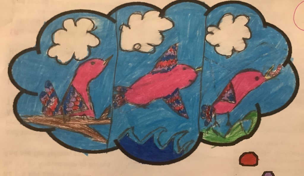 Fourth graders read a poem and practiced their visualizing skills!