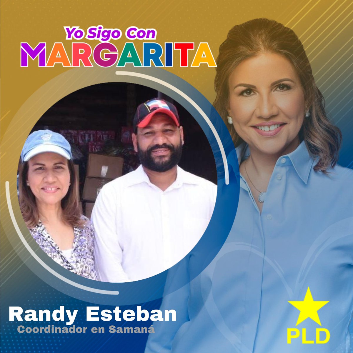 #YoSigoConMargarita 🌼 Randy Esteban, Coordinador en Samaná.

#PLD #SEdeMargarita