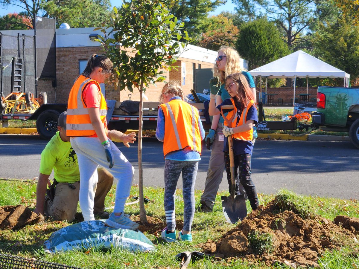 More from our tree planting today! #fhes <a href="/FortHuntPTA/">Fort Hunt ES PTA</a>  <a href="/FCPSR3/">FCPS Region 3</a>