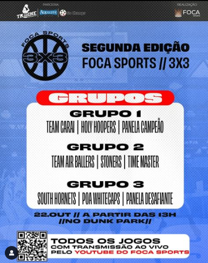 FocaSports's tweet photo. 🚨Introdução dos times para a Segunda Edição do 3x3 do Foca Sports🚨

O que podemos esperar de cada time nesse dia? Quem são os atletas famosos de cada time? Quem pode surpreender?

Segue o Fio🧵 https://t.co/ONyHN2Br5V