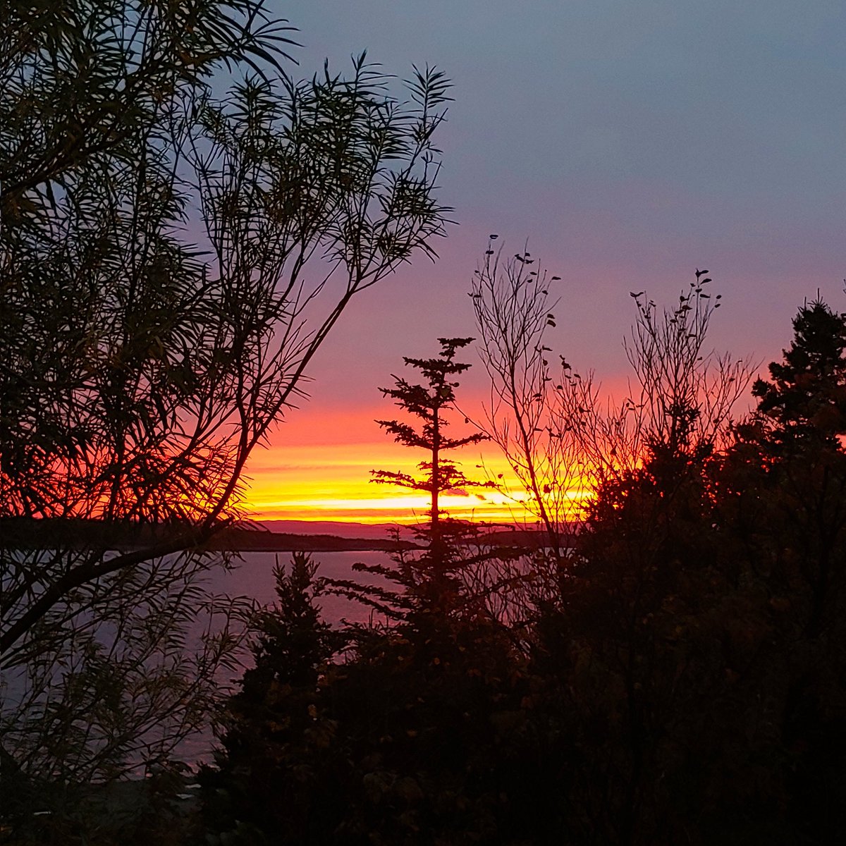 kara2816's tweet photo. Sunset over greens harbour. Lasted well over a hour tonight. @EddieSheerr @CBCNL #nlwx https://t.co/YxgP6OC7um