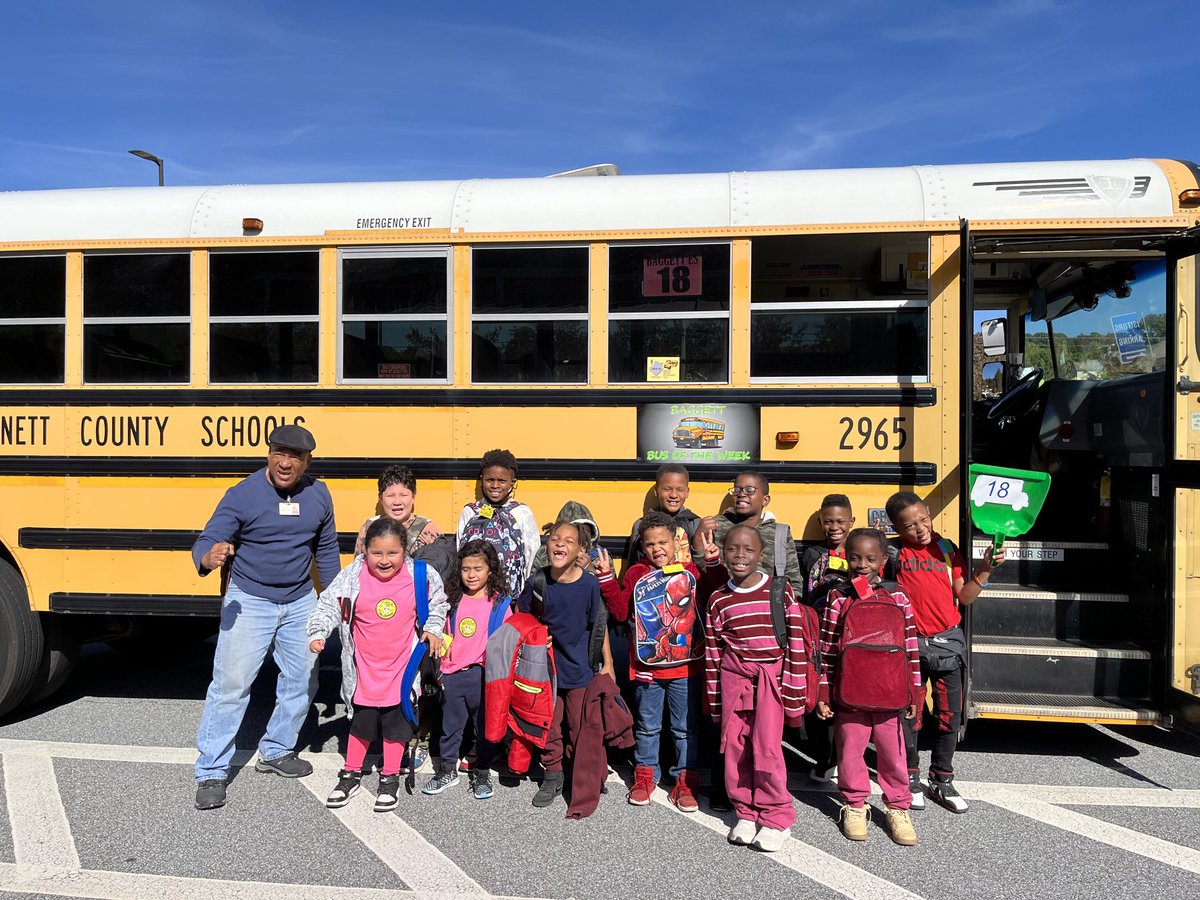 Celebrating our Bus of the Week through PBIS! Go bus 18!