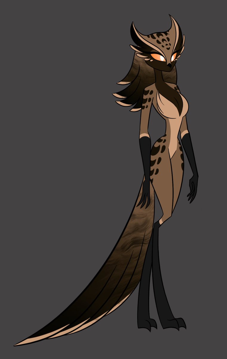 tamers_world's tweet photo. I'm not a true fan if I don't have my own #helluvabossoc so here she iiiis 👀 I'm a dragon fan, so I thought having a dragon looking bird would be awesome -3-
She has no name yet but she's a Nightjar QwQ #HelluvaBoss #oc https://t.co/ICrDVT8SXj