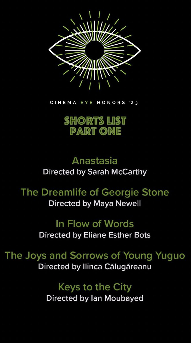 Sarahlikesfilms's tweet photo. Huge congratulations to our fellow @cinemaeyehonors nominees. What extraordinary company to be in.📽️❤️ @mtvdocs @thesheilanevins @mbk_center @PassionPix
#CEH2023 
@IlincaOC
@MadebyMoubayed
@433_Pictures
@RAYning 
@shaandiintome
@anne_alvergue
@GabrielaOsioVan
@alxmallis https://t.co/bJrYUnnxD6