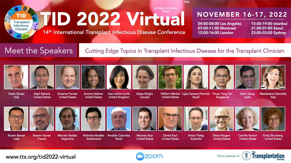 Save the date! Join the TTS Transplant Infectious Disease (TID) team at its virtual congress! Join your peers to discuss and learn about cutting edge topics in transplant infectious diseases. #TID2022 🗓️ - Nov 16 & 17 More info 👉 bit.ly/3Tm4noI