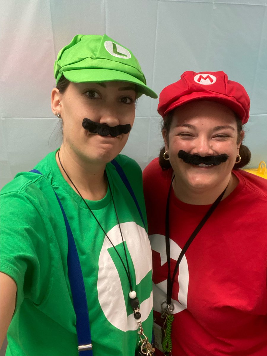 HannahMM66's tweet photo. Find you a teacher bff like @Rebe_jebes! Not our first rodeo! Mario and Luigi brought it today! @ElemSybelia @TeamNorthLC #ImpactCDL #ocpsRYS https://t.co/UN4QzoRz6A